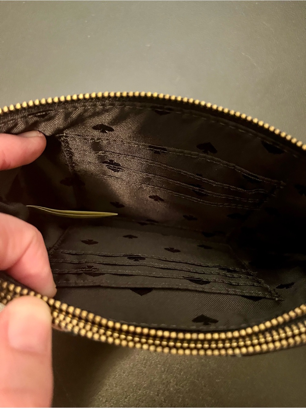 kate spade Black Floral Wristlet with Gold Plaque - Picture 4 of 4